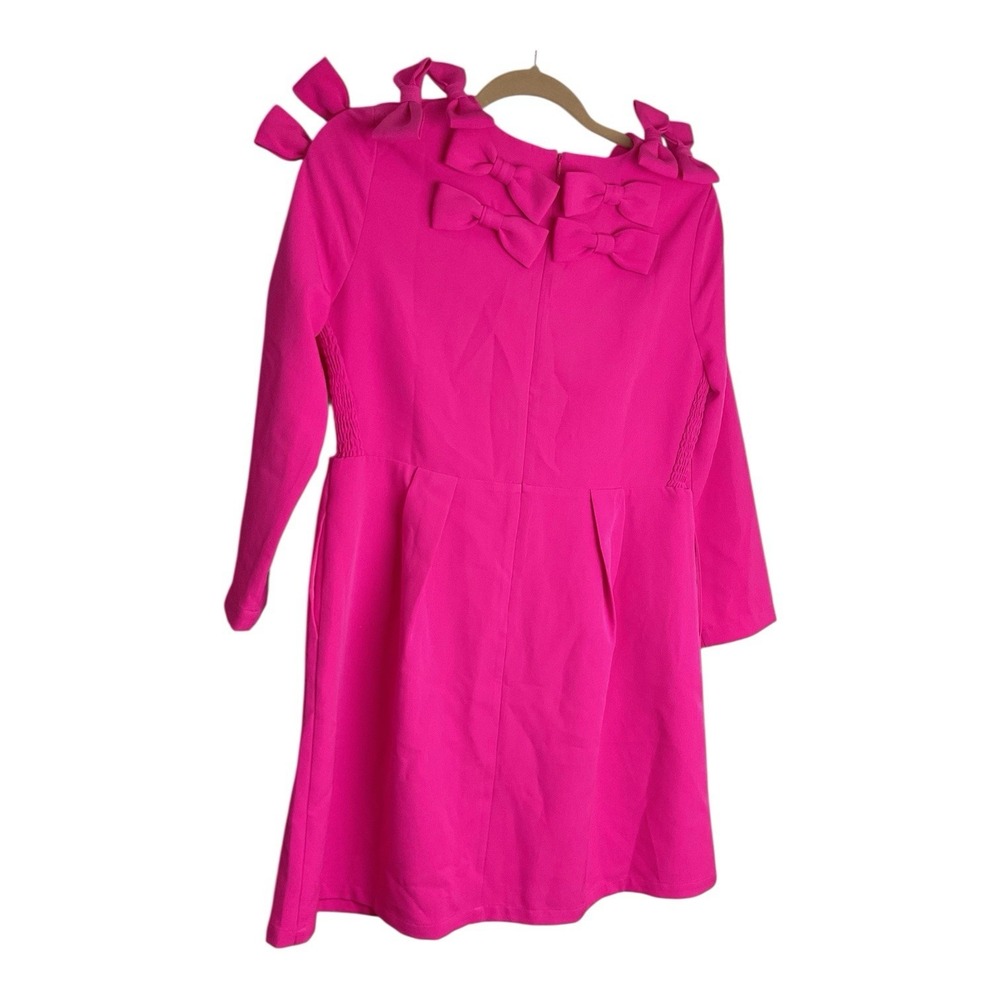 Tuckernuck Bow Dress Womens M Hot Pink Cameron Eubanks Wimberly NWT - Picture 4 of 12